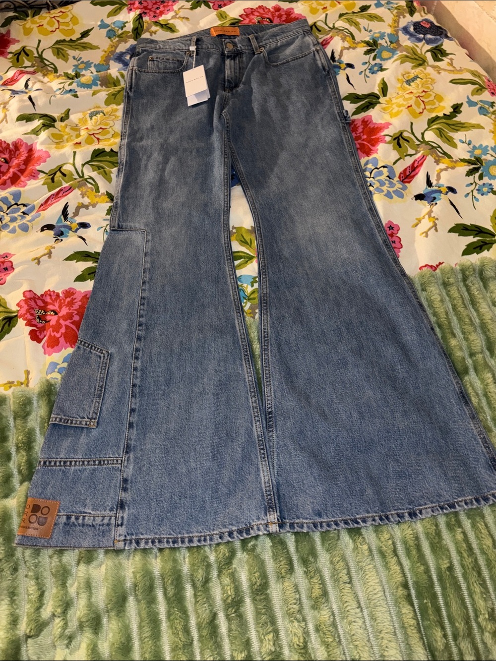 Dodo Bar OR Light Blue Wide-Leg Flare Jeans NWT size 44